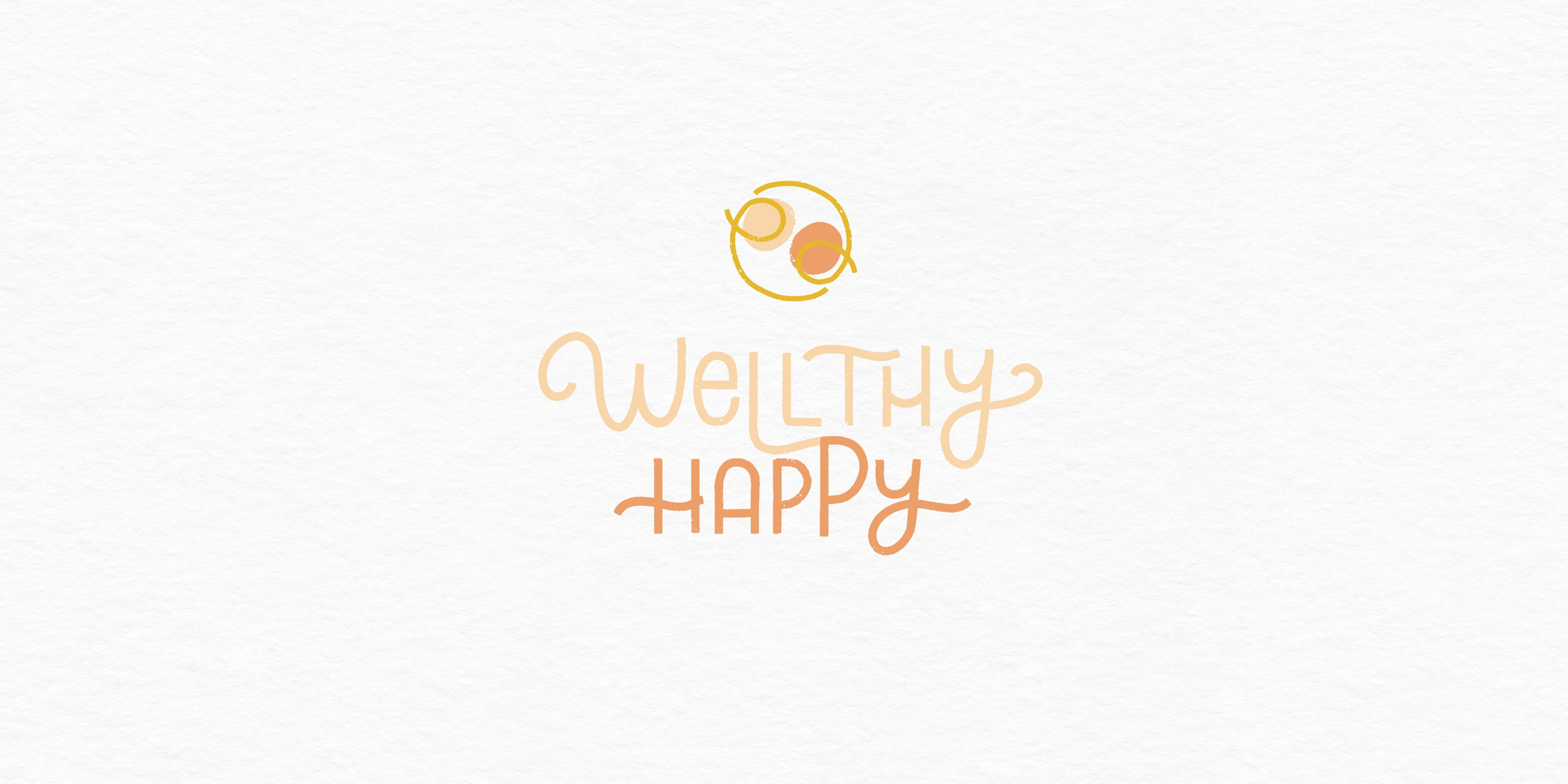 Wellthy Happy logo design - friendly wellness brand identity with approachable aesthetic